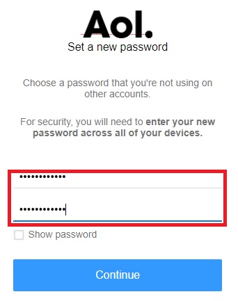 new-password-in-aol-account