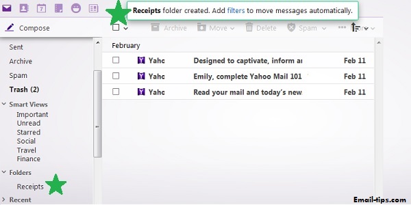 new-yahoo-folder-created