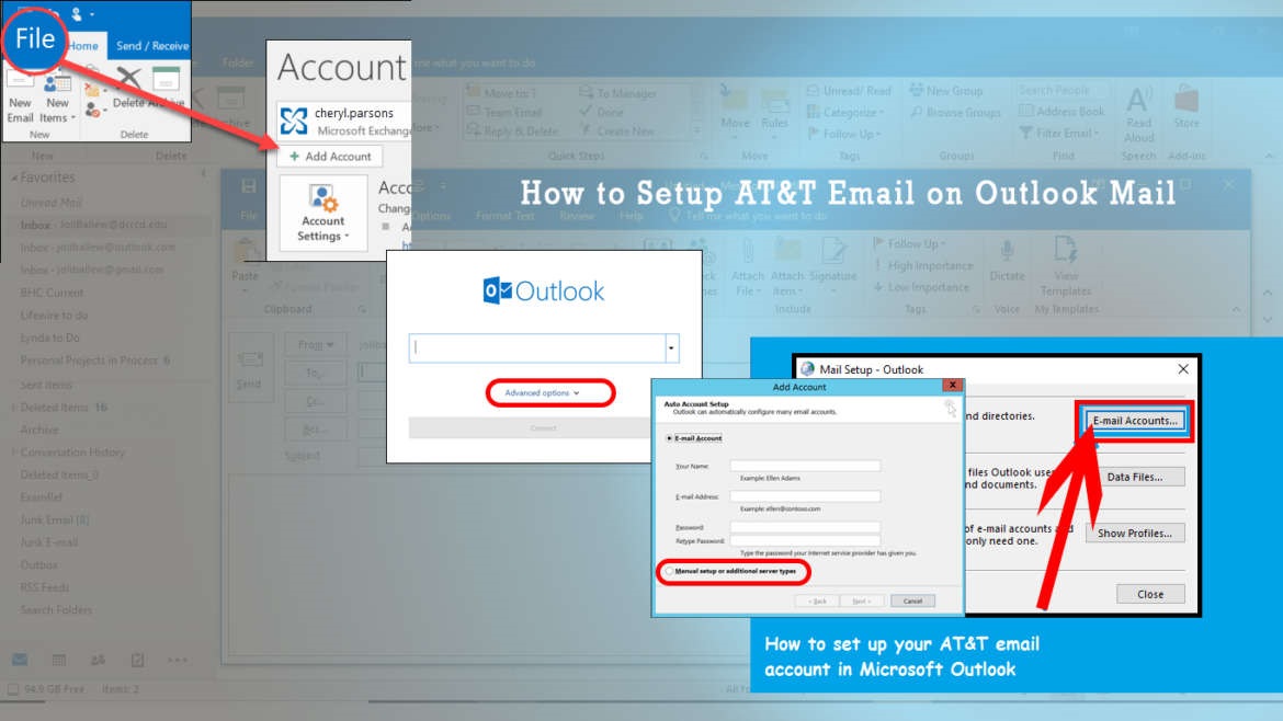 How to Set Up AT&T Email Account on Outlook?